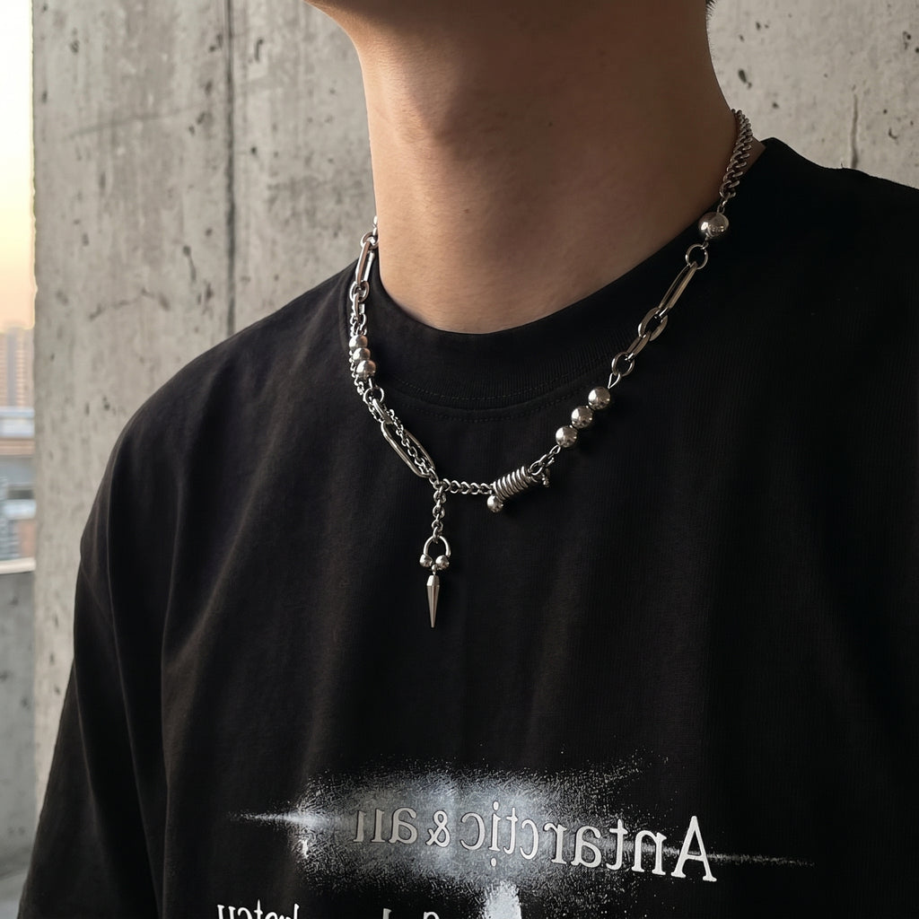 Layered Spike Pendant Necklace