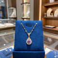 Teardrop Amethyst Gemstone Necklace